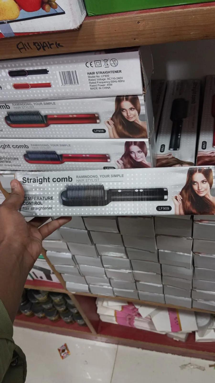 Professional Anti-Scald Electric Hair Straightener Brush