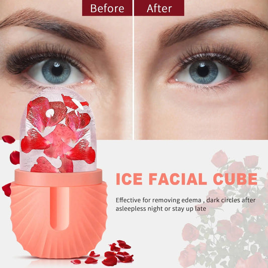 Silicone Ice Cube Facial Roller & Cleansing Scrub