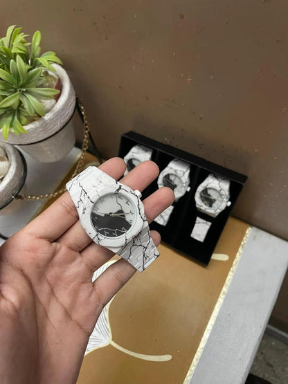 Marble Dial Luxury Couple Watch