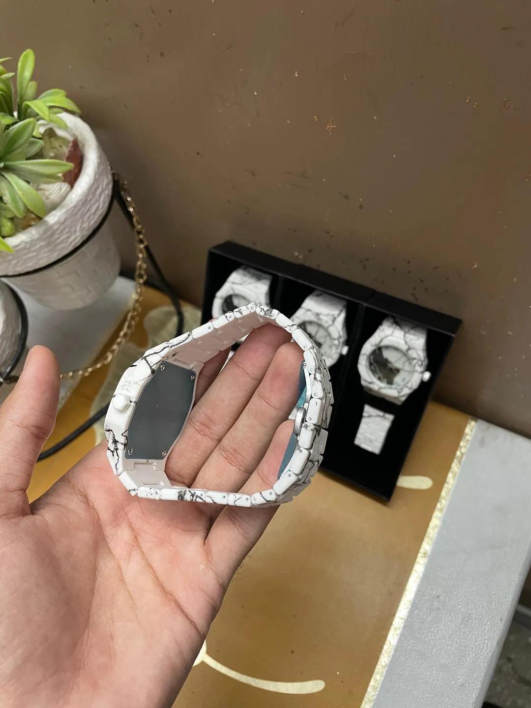 Marble Dial Luxury Couple Watch