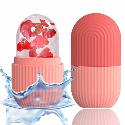 Silicone Ice Cube Facial Roller & Cleansing Scrub