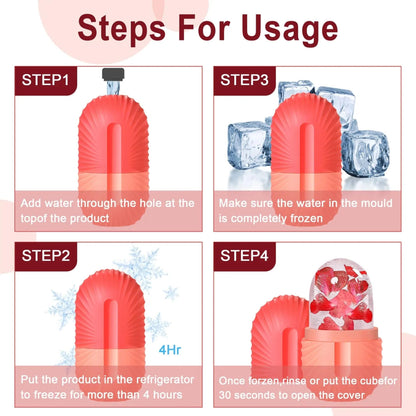 Silicone Ice Cube Facial Roller & Cleansing Scrub