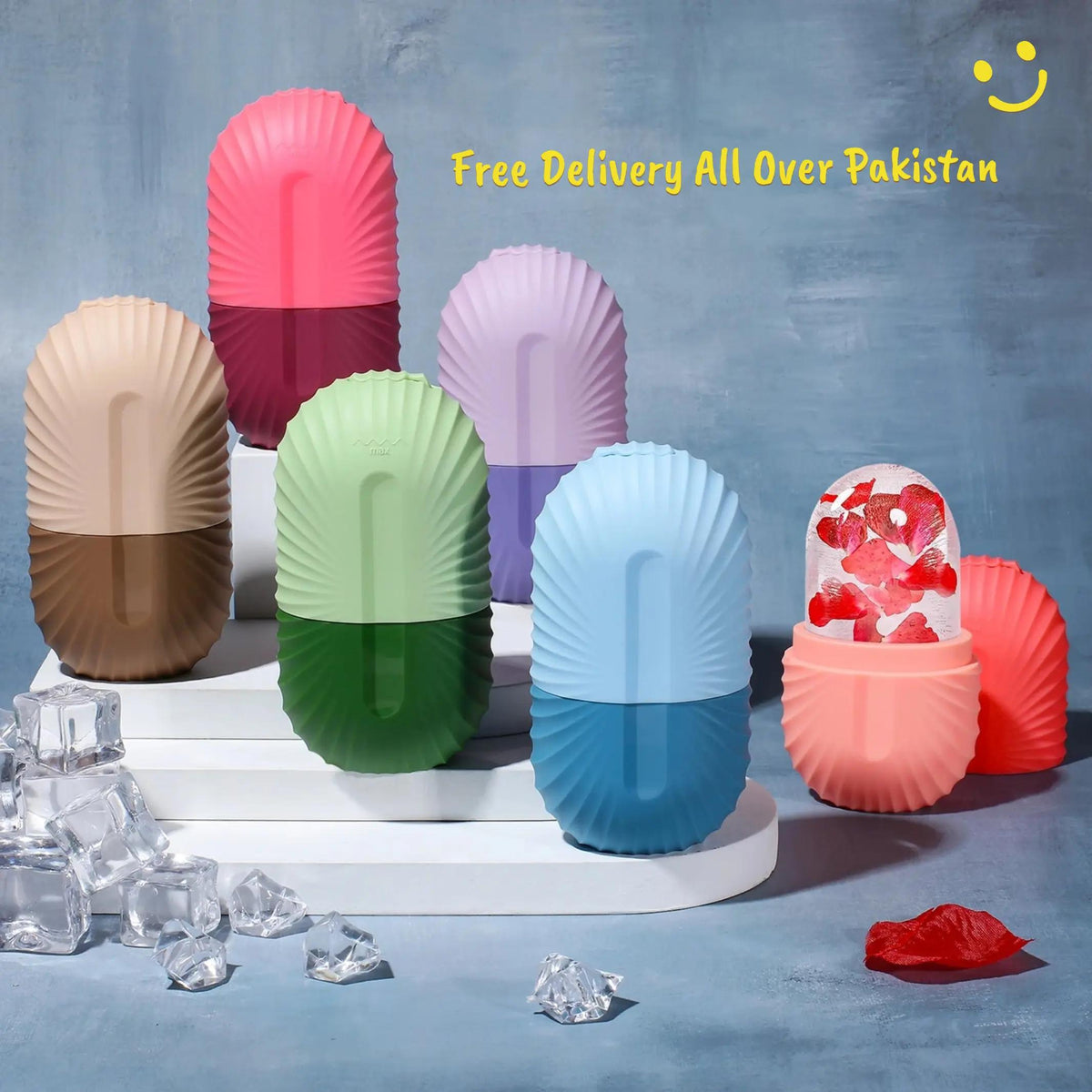 Silicone Ice Cube Facial Roller & Cleansing Scrub